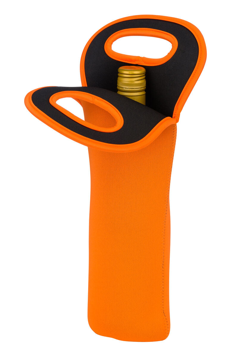 Orsina Neoprene Wine Bottle Holder – Insulated Travel Carrier in Orange