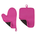 Orsina Hot Pink Neoprene Oven Glove and Pot Holder Set – Heat Resistant