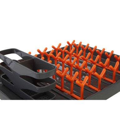 Orsina Laurie Dish Drainer – Grey and Orange Polypropylene Rack