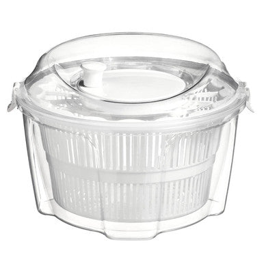 Orsina Salad Spinner – Clear and White Polypropylene Lettuce Dryer