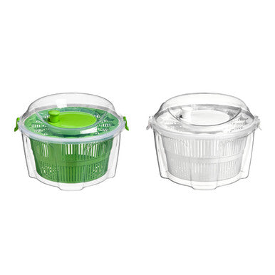 Orsina Salad Spinner – Clear and White Polypropylene Lettuce Dryer