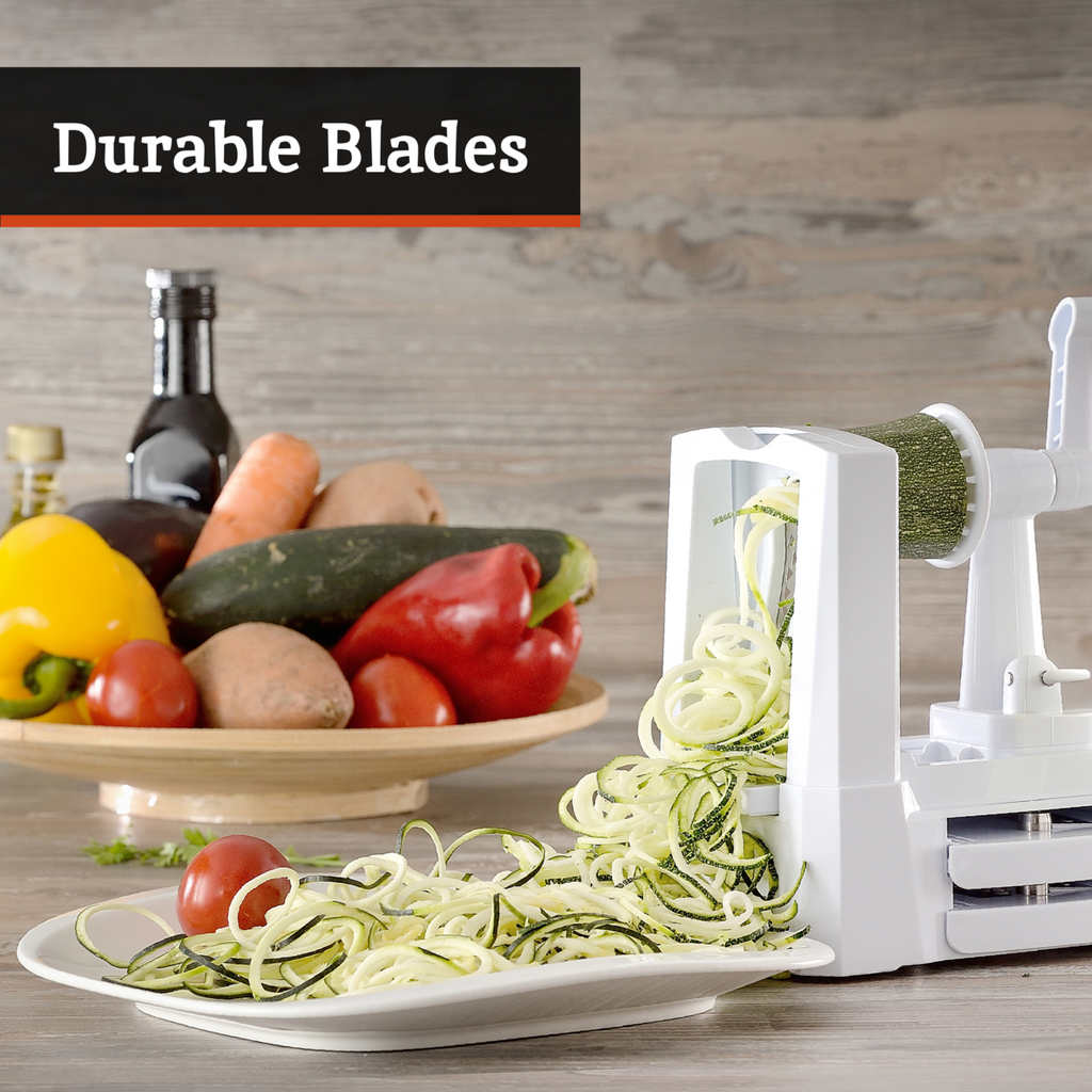 Orsina Stainless Steel Spiral Slicer – 3-in-1 Vegetable Ribbon Maker