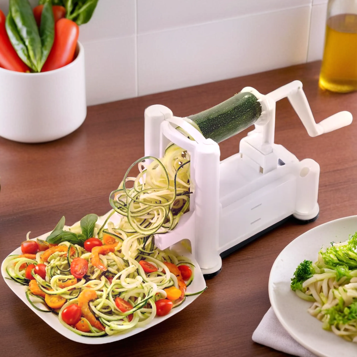 Orsina Stainless Steel Spiral Slicer – 3-in-1 Vegetable Ribbon Maker