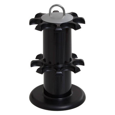 Orsina Luciano 2-Tier Revolving Spice Rack – Black 16-Bottle Holder