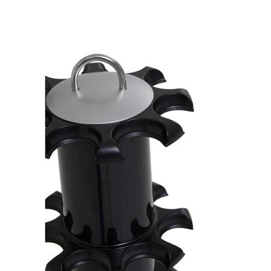 Orsina Luciano 2-Tier Revolving Spice Rack – Black 16-Bottle Holder