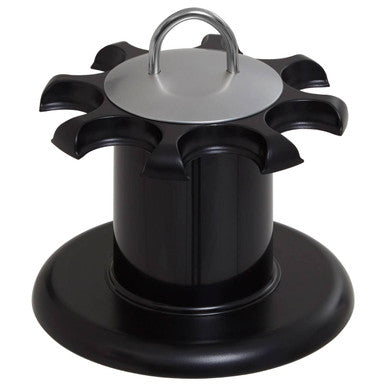 Orsina Luciano Black Revolving Spice Rack – 8 Bottle Kitchen Organizer