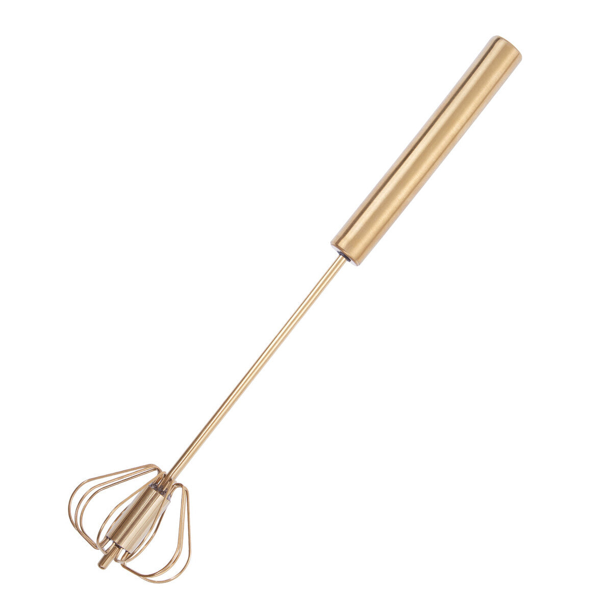 Orsina Press and Spin Whisk – 30cm Stainless Steel Light Gold Tool