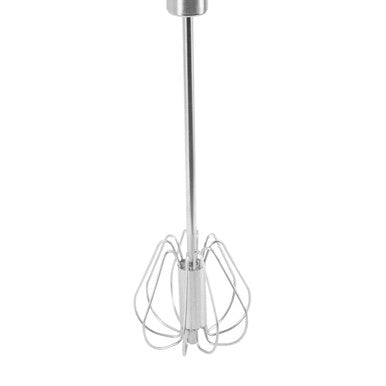 Orsina Press and Spin Stainless Steel Whisk – 30cm Matte Silver Finish