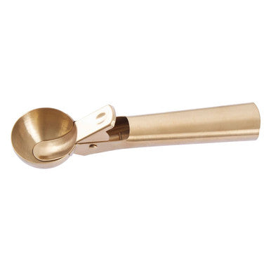 Orsina Stainless Steel Ice Cream Scoop with Lever – Light Gold Finish