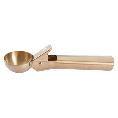 Orsina Stainless Steel Ice Cream Scoop with Lever – Light Gold Finish