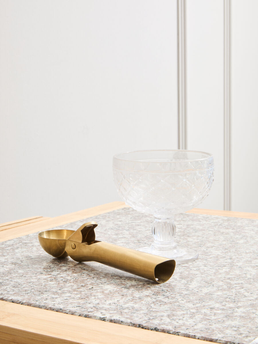 Orsina Stainless Steel Ice Cream Scoop with Lever – Light Gold Finish