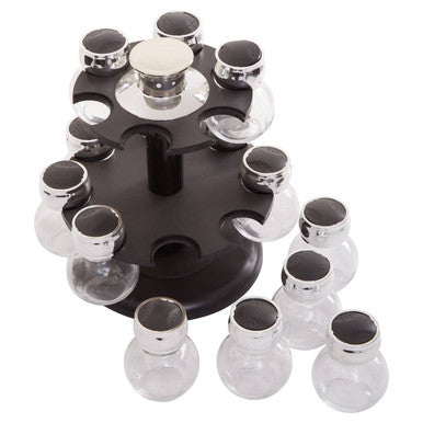 Orsina Luciano 2-Tier Revolving Spice Rack – 14 Bottle Kitchen Organizer