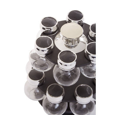 Orsina Luciano 2-Tier Revolving Spice Rack – 14 Bottle Kitchen Organizer