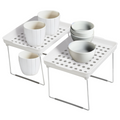 Orsina Foldable Cabinet Organisers – Set of 2 Non-Slip Kitchen Racks