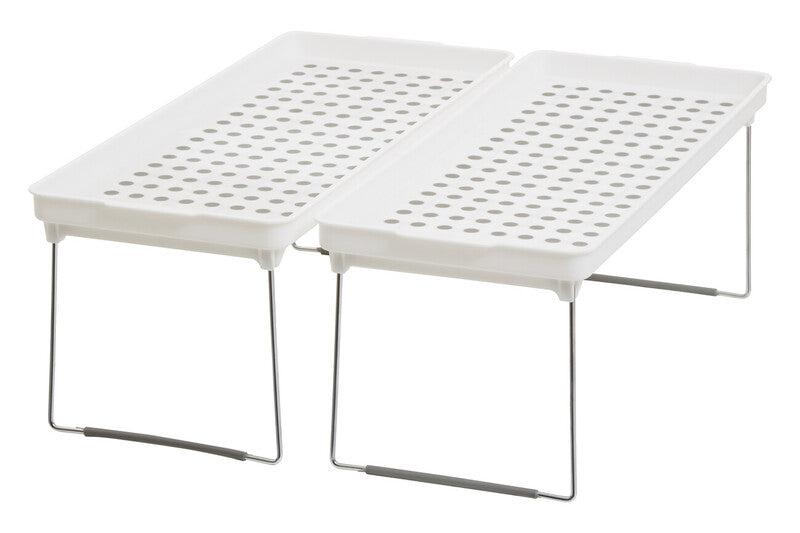 Orsina Foldable Cabinet Racks – Set of 2 Non-Slip Kitchen Shelves