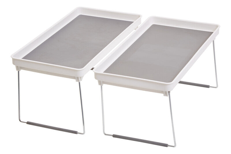 Orsina Foldable Cabinet Racks – Set of 2 Non-Slip Kitchen Shelves