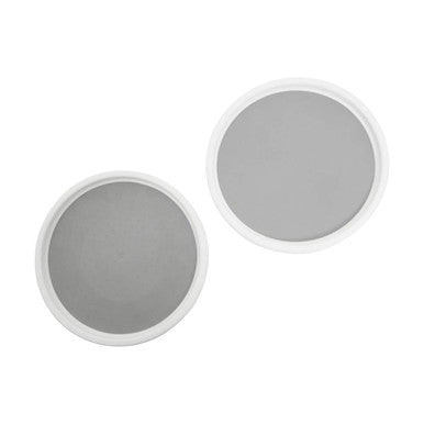 Orsina Lazy Susan Revolving Racks - Set of 2 White & Grey Organisers