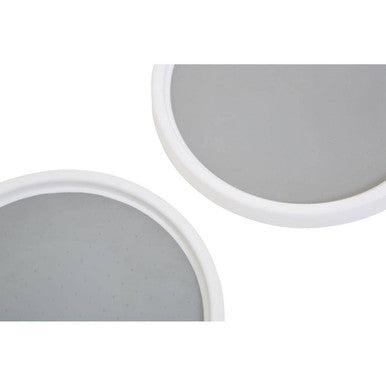 Orsina Lazy Susan Revolving Racks - Set of 2 White & Grey Organisers