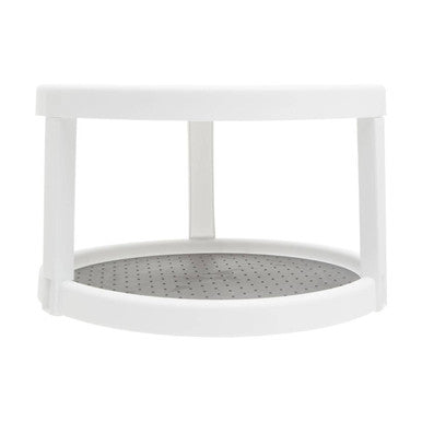 Orsina Romm 2-Tier Lazy Susan Revolving Spice Rack - White & Grey