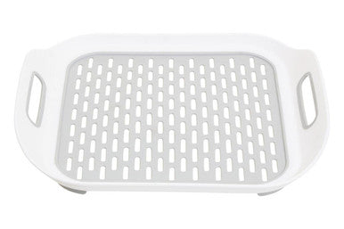 Orsina Romm Sink Mat – Durable Plastic Kitchen Sink Protector, White/Grey