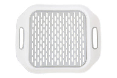 Orsina Romm Sink Mat – Durable Plastic Kitchen Sink Protector, White/Grey