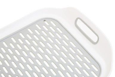 Orsina Romm Sink Mat – Durable Plastic Kitchen Sink Protector, White/Grey