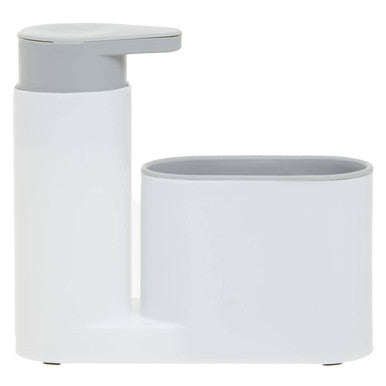 Orsina Romm Sink Tidy | Grey Kitchen Organiser with Soap Dispenser
