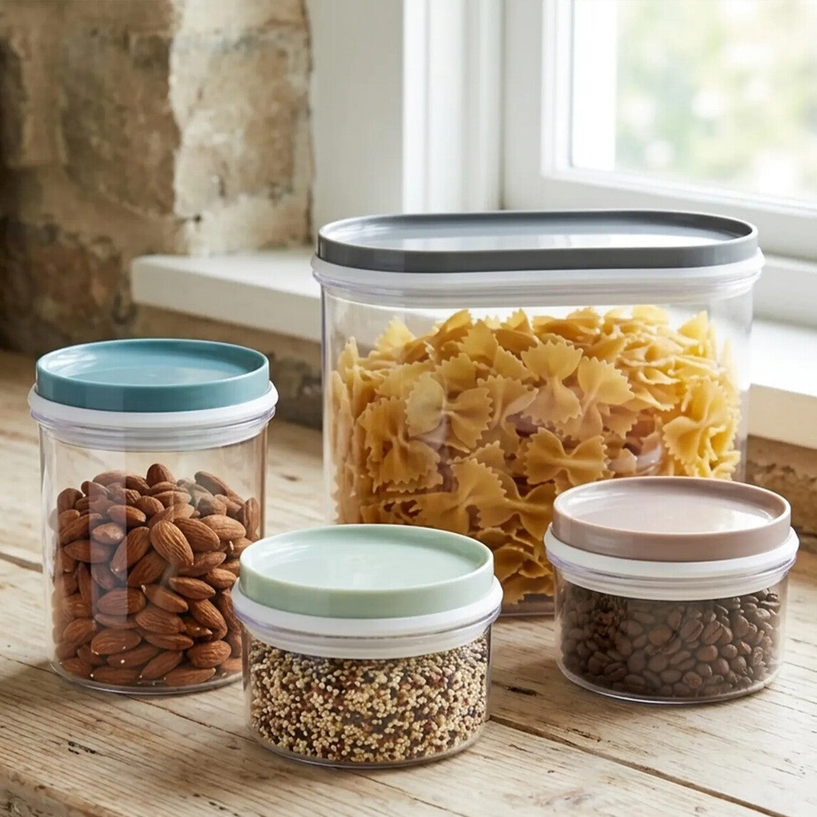Orsina Romm 4-Piece Food Storage Container Set | Nesting & Stackable