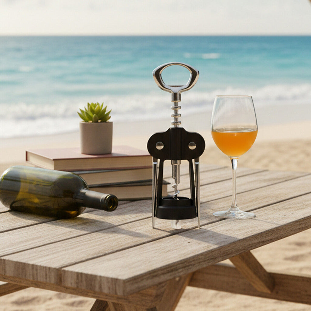Orsina Patrin Wing Corkscrew | Black Steel Wine & Bottle Opener