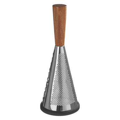 Orsina Round Cheese Grater with Acacia Wood Handle – Modern Retro Style