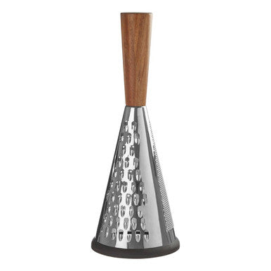 Orsina Round Cheese Grater with Acacia Wood Handle – Modern Retro Style