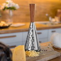 Orsina Round Cheese Grater with Acacia Wood Handle – Modern Retro Style