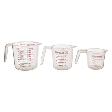 Orsina Clear Plastic Measuring Jugs – Set of 3 Nesting Kitchen Tools