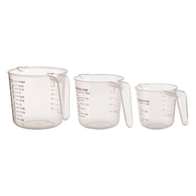 Orsina Clear Plastic Measuring Jugs – Set of 3 Nesting Kitchen Tools