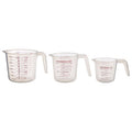 Orsina Clear Plastic Measuring Jugs – Set of 3 Nesting Kitchen Tools