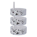 Orsina 3-Tier Rotating Storage Set – Speckled Plastic Makeup Organizer