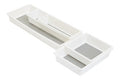 Orsina Romm Set of 5 Plastic Drawer Organisers – White Non-Slip Trays