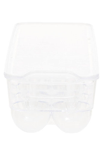 Orsina Stackable 14 Egg Storage Tray with Lid - Clear Plastic Fridge Box