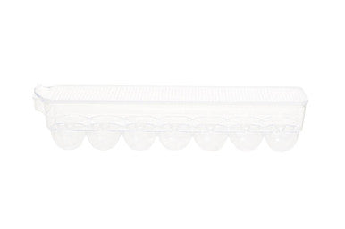Orsina Stackable 14 Egg Storage Tray with Lid - Clear Plastic Fridge Box