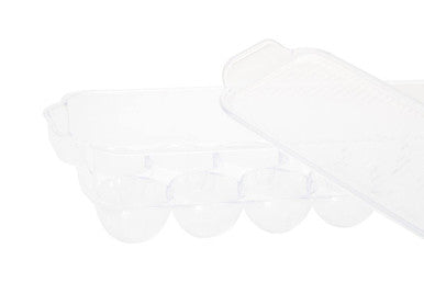 Orsina Stackable 14 Egg Storage Tray with Lid - Clear Plastic Fridge Box