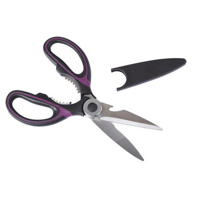 Orsina Stainless Steel Kitchen Scissors – Black and Purple Shears