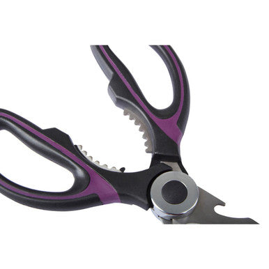 Orsina Stainless Steel Kitchen Scissors – Black and Purple Shears