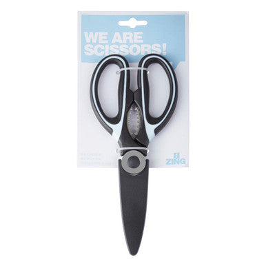 Orsina Stainless Steel Kitchen Scissors with Sheath – Black & Blue