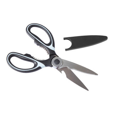 Orsina Stainless Steel Kitchen Scissors with Sheath – Black & Blue
