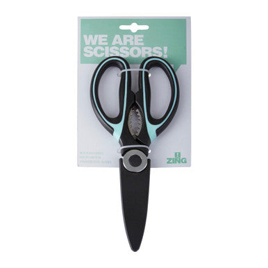 Orsina Stainless Steel Kitchen Scissors with Sheath – Black & Green