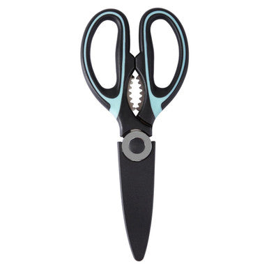 Orsina Stainless Steel Kitchen Scissors with Sheath – Black & Green