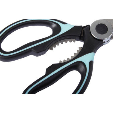 Orsina Stainless Steel Kitchen Scissors with Sheath – Black & Green