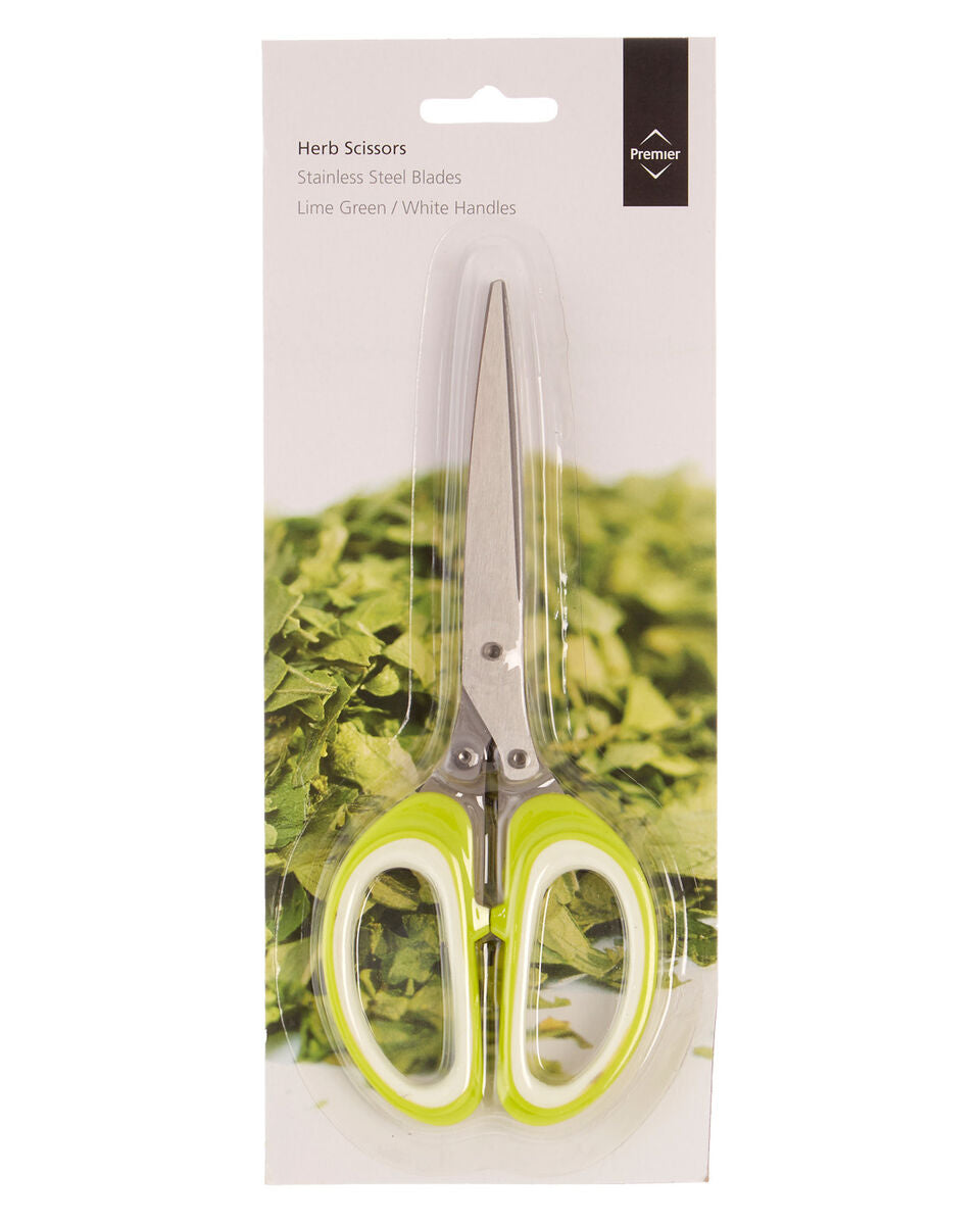 Orsina Herb Scissors – Lime Green and White Multi-Blade Kitchen Shears