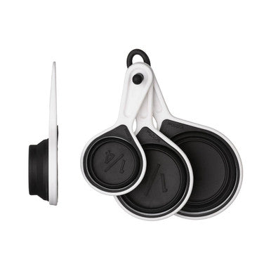 Orsina Zing Collapsible Silicone Measuring Cups - 4 Piece Set, Black