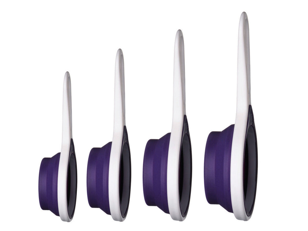 Orsina Collapsible Silicone Measuring Cups – 4 Piece Set in Purple
